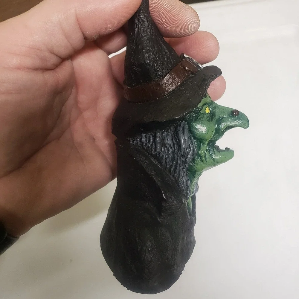Vintage The Paper Magic Group Hanging Witch 2003 Halloween Green Face Wart Nose